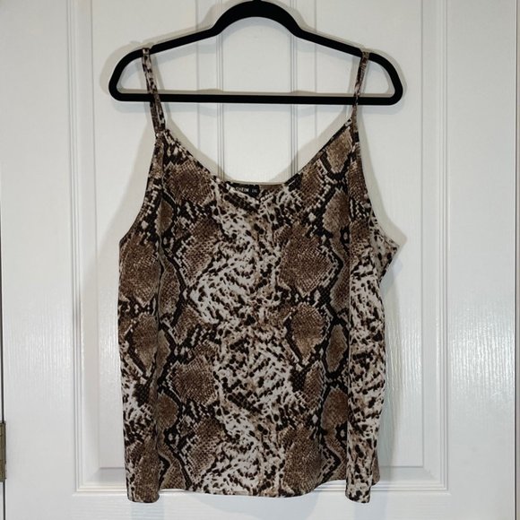 Animal Snake Skin Cami Tank Top 1X - Picture 6 of 13